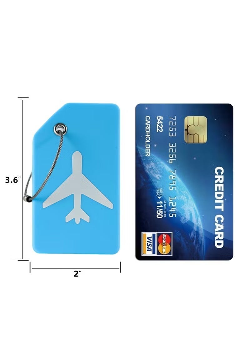 6Pcs Silicone Luggage Tag with Name ID Card Perfect to Quickly Spot Luggage Suitcase for travel accessories and Travel Bags Key tag - Image 2